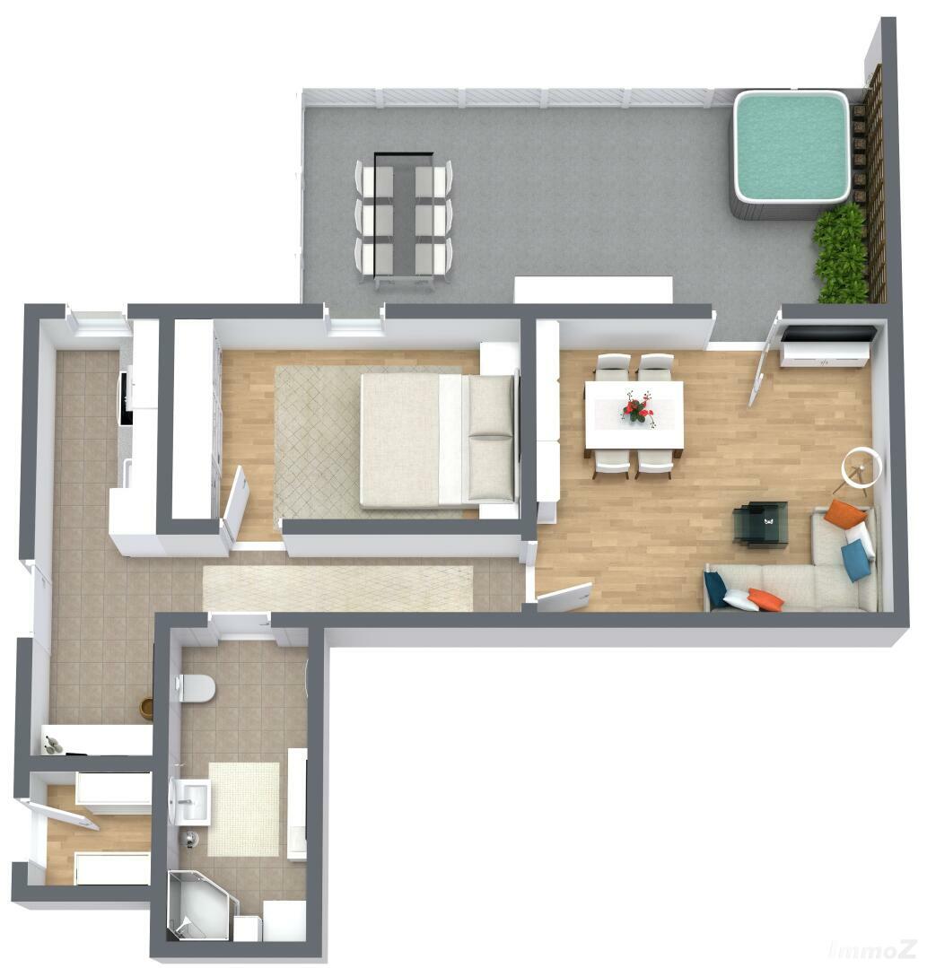 Mariatrost - Ruhige, vollmöblierte 2-Zimmerwohnung mit großer Terrasse zu verkaufen