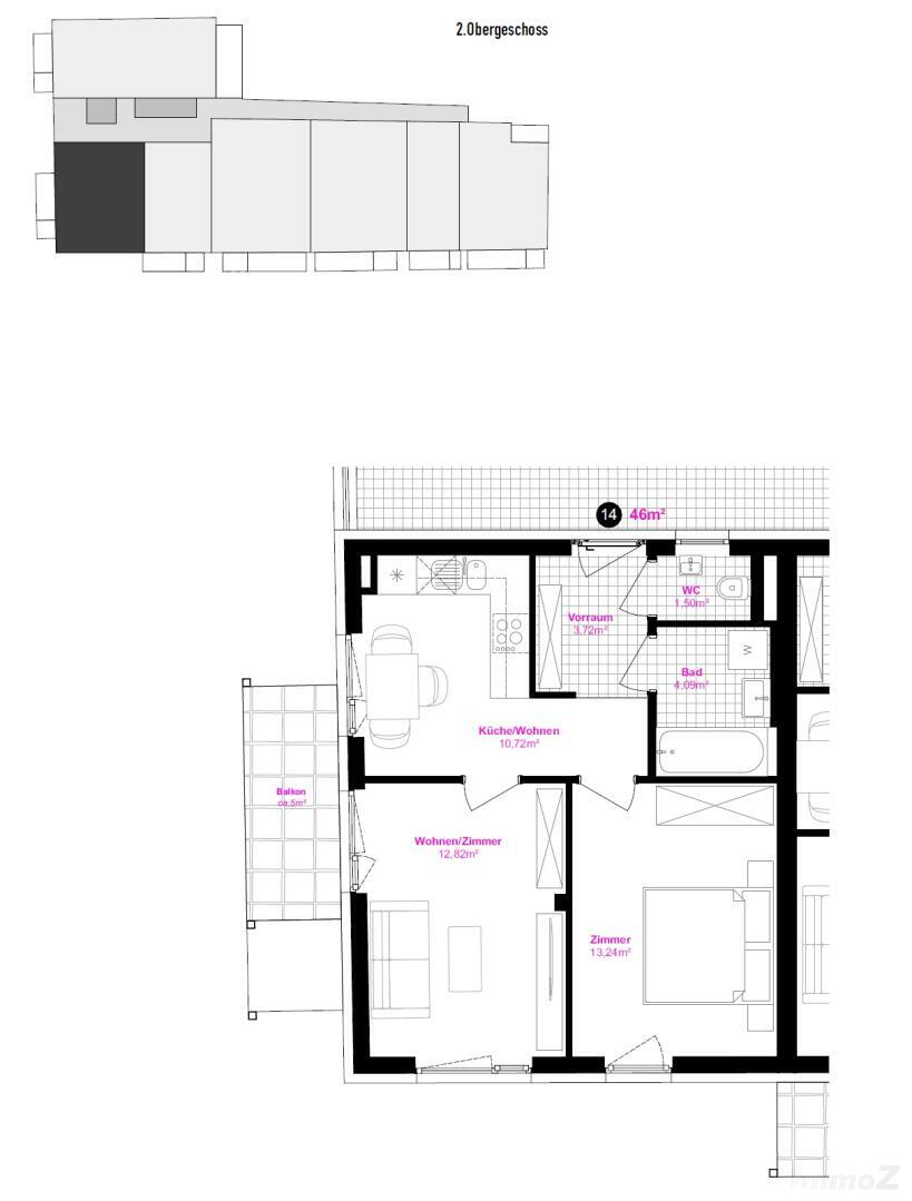 Neuwertige 2-Zimmer-Wohnung mit Balkon /  / 8020 Graz / Bild 1