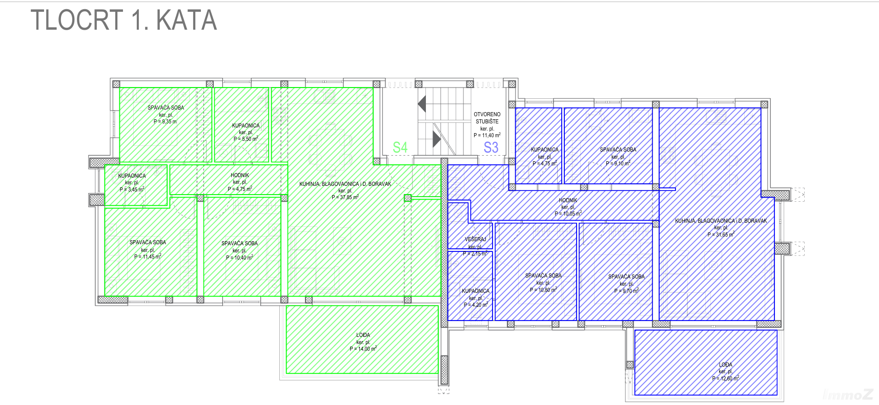 Projekt Diklo - Grundrisse  1. Obergeschoss - 1