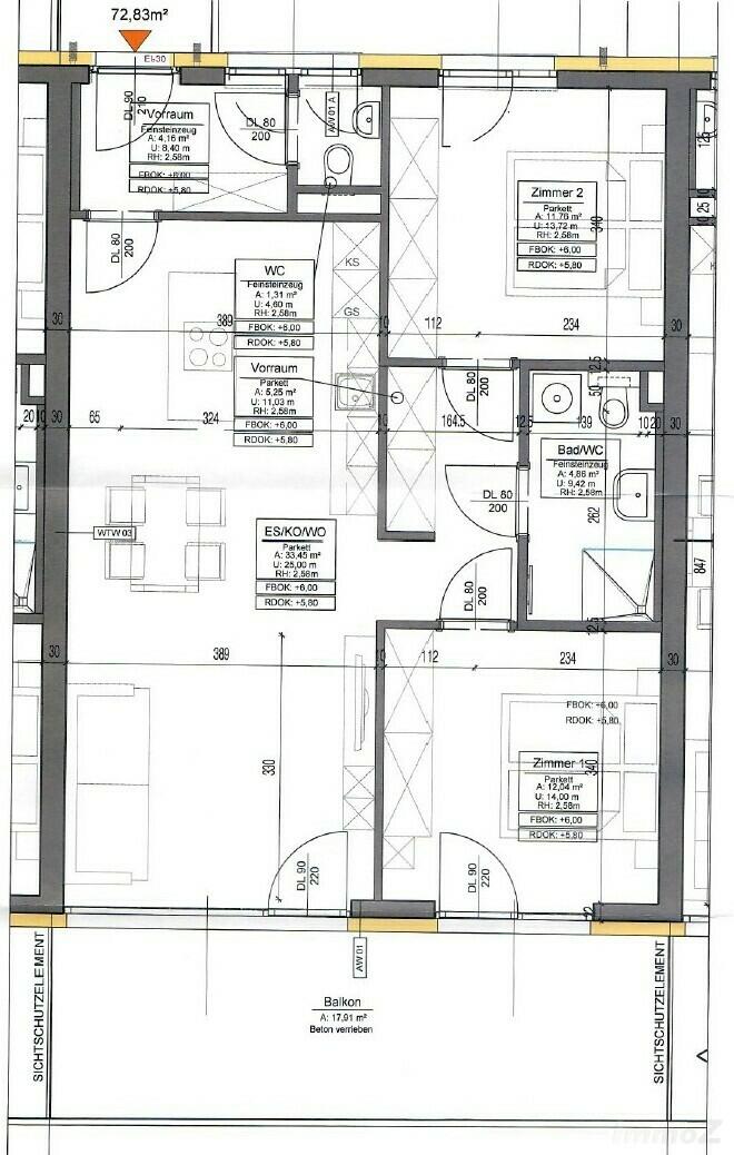 Moderne 3-Zimmer-Eigentumswohnung mit Sd-Balkon in der Pirchckerstrae /  / 8053 Graz / Bild 1