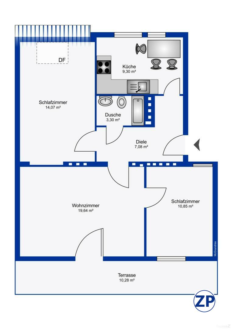 3 Zimmer-Wohnung mit 10 m Terrasse - 4 Gehminuten zur Badnerbahn /  / 1230 Wien / Bild 0