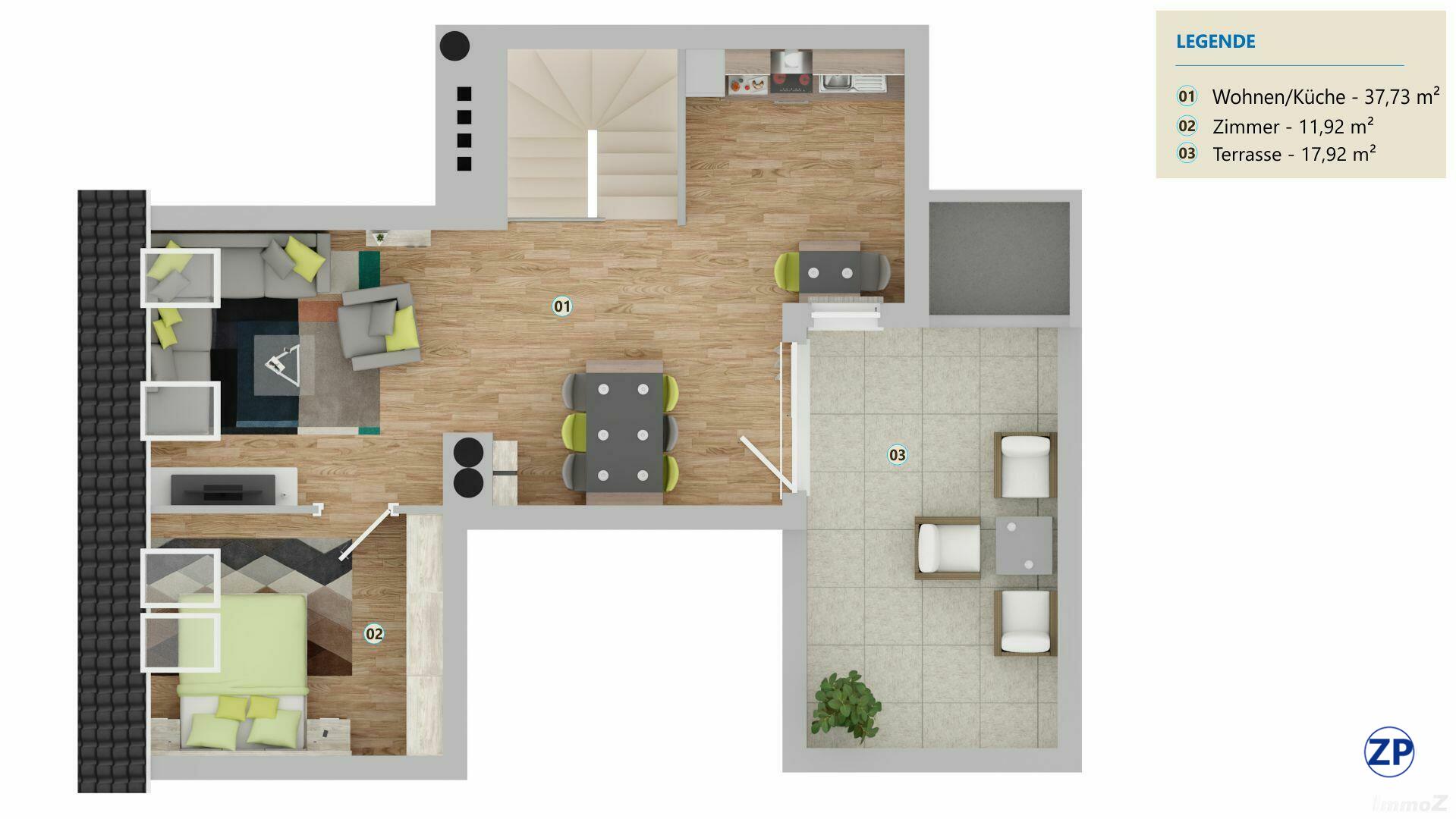 Dachgeschomaisonette, 4 Zi., 18 m Terrasse, ruhige Lage nahe U4 und U6! /  / 1150 Wien / Bild 10
