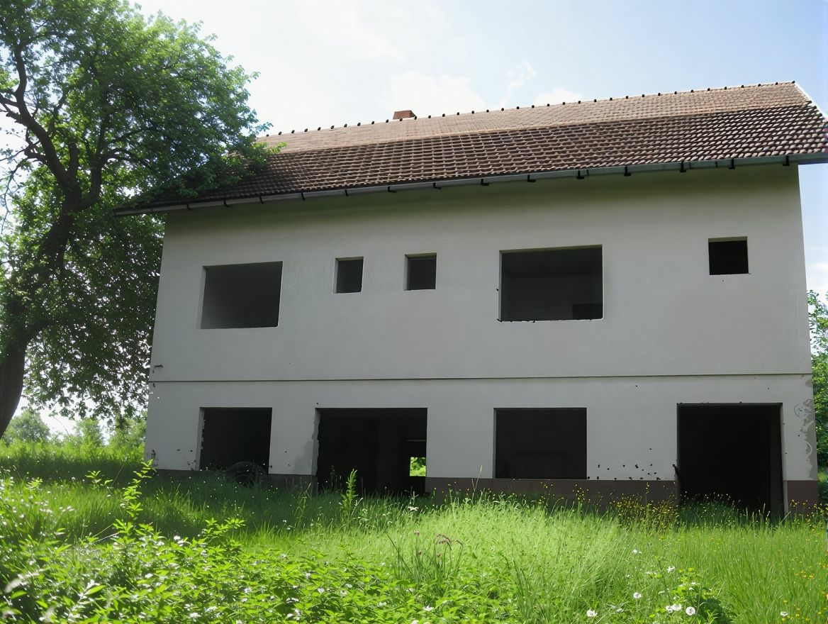 Zentral-Kroatien: Großes Grundstück mit direktem Flusszugang  in Termal- und Heilbad Region Topusko mit bestehendem Rohbau