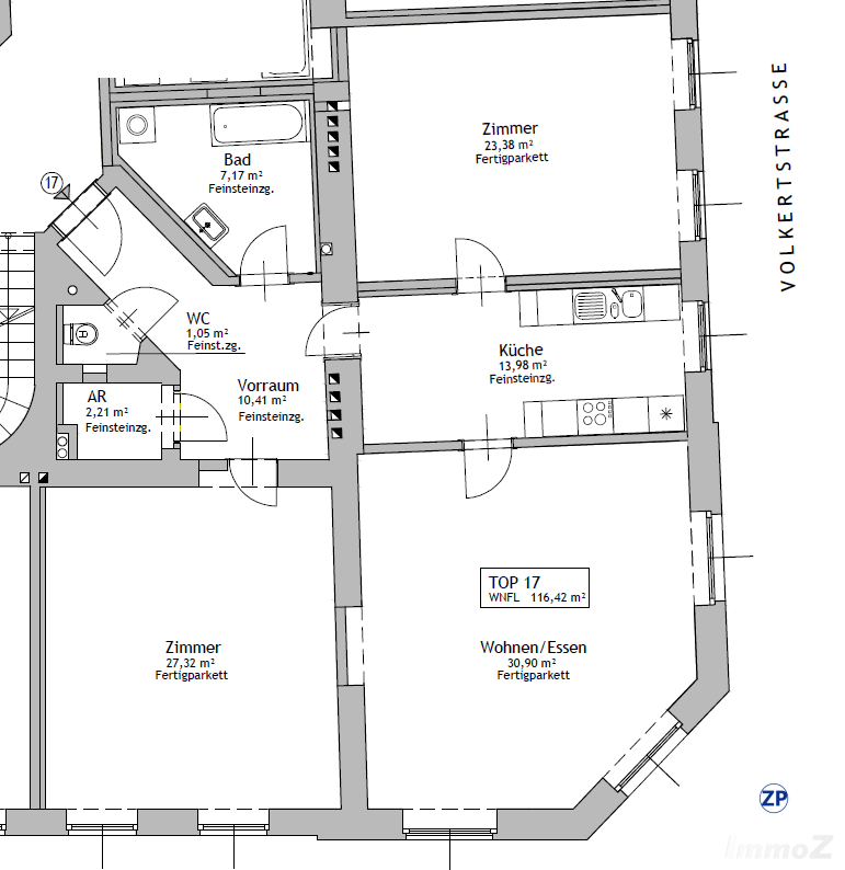 Grozgige unbefristete 3 Zimmerwohnung beim Volkertmarkt ! /  / 1020 Wien / Bild 3