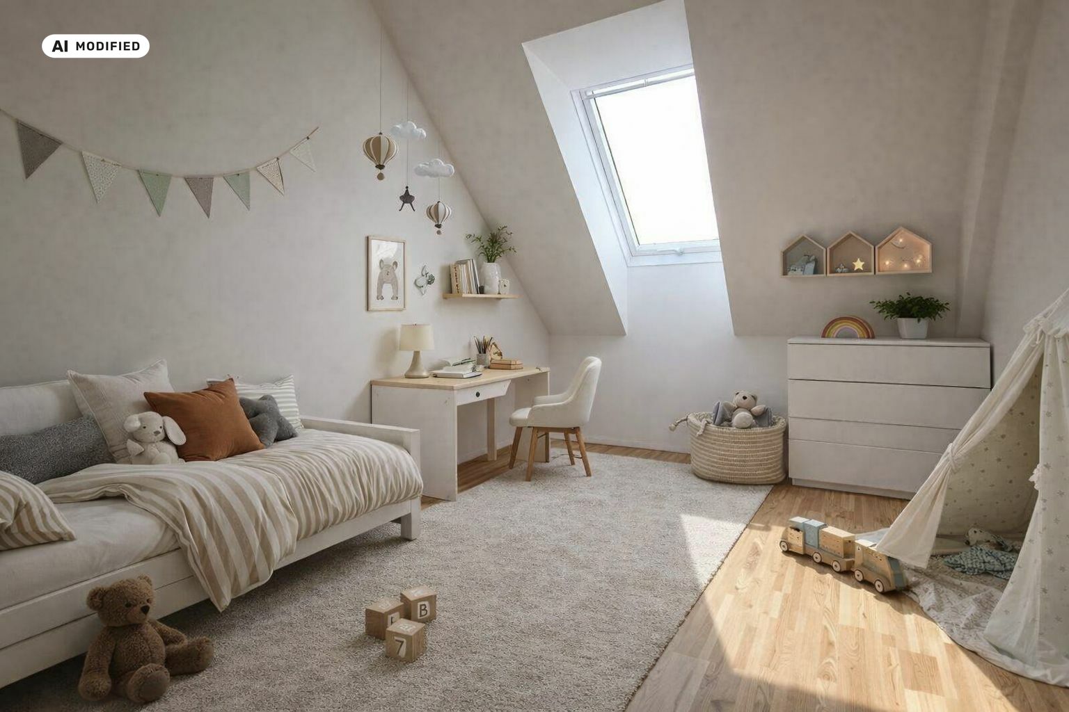 KI-bearbeitet – Kinderzimmer KI-Vorschlag