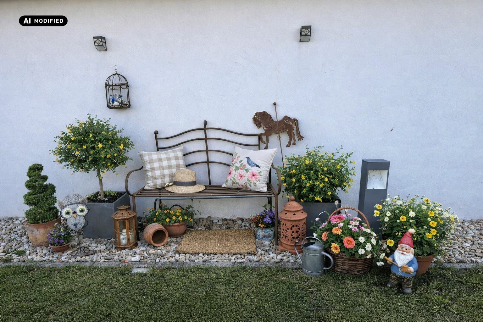 KI-bearbeitet – Detail Garten