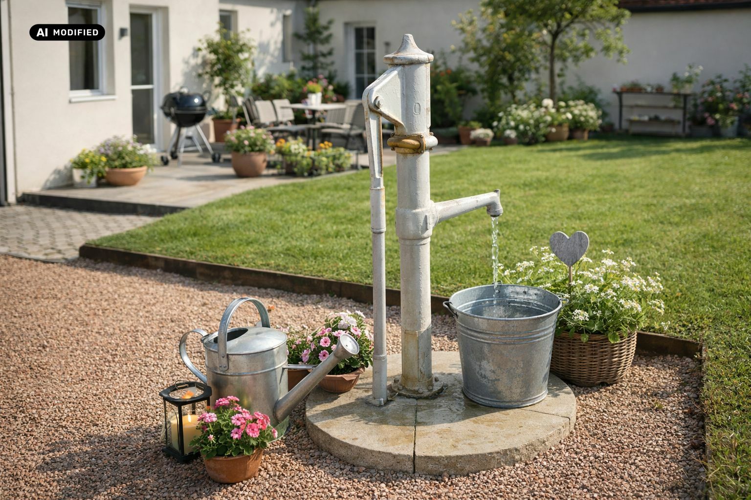 KI-bearbeitet – eigener Brunnen