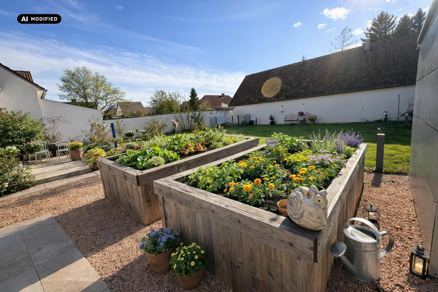 KI-bearbeitet – Hochbeete_Garten