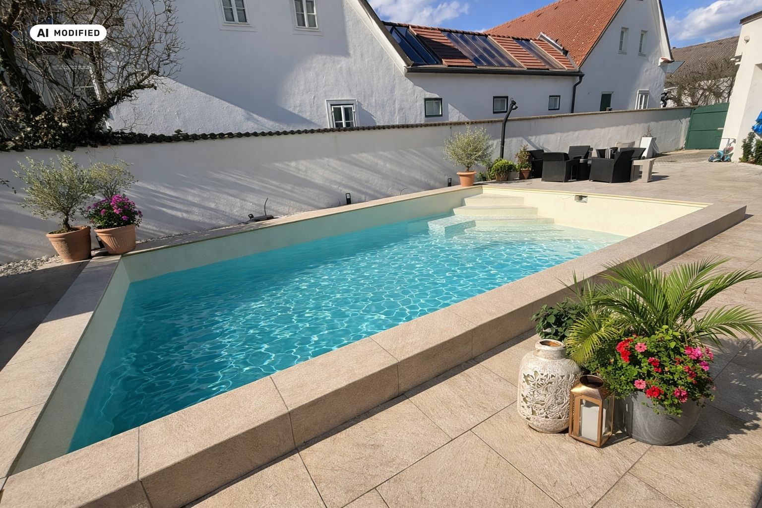 KI-bearbeitet – Pool