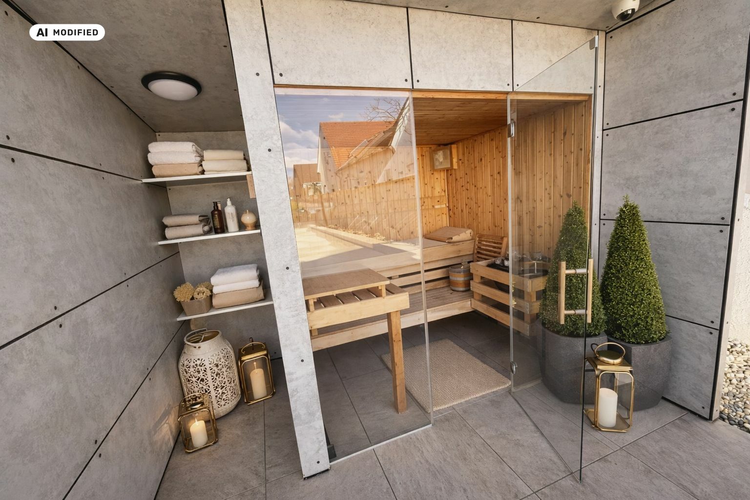 KI-bearbeitet – Sauna 1