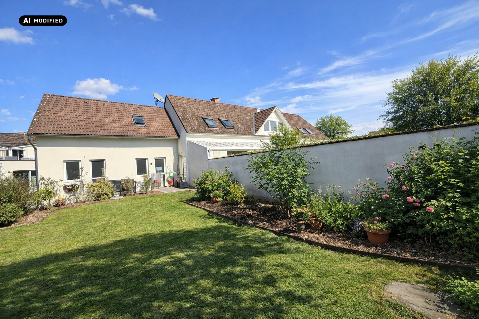 KI-bearbeitet – Teilansicht Garten 1
