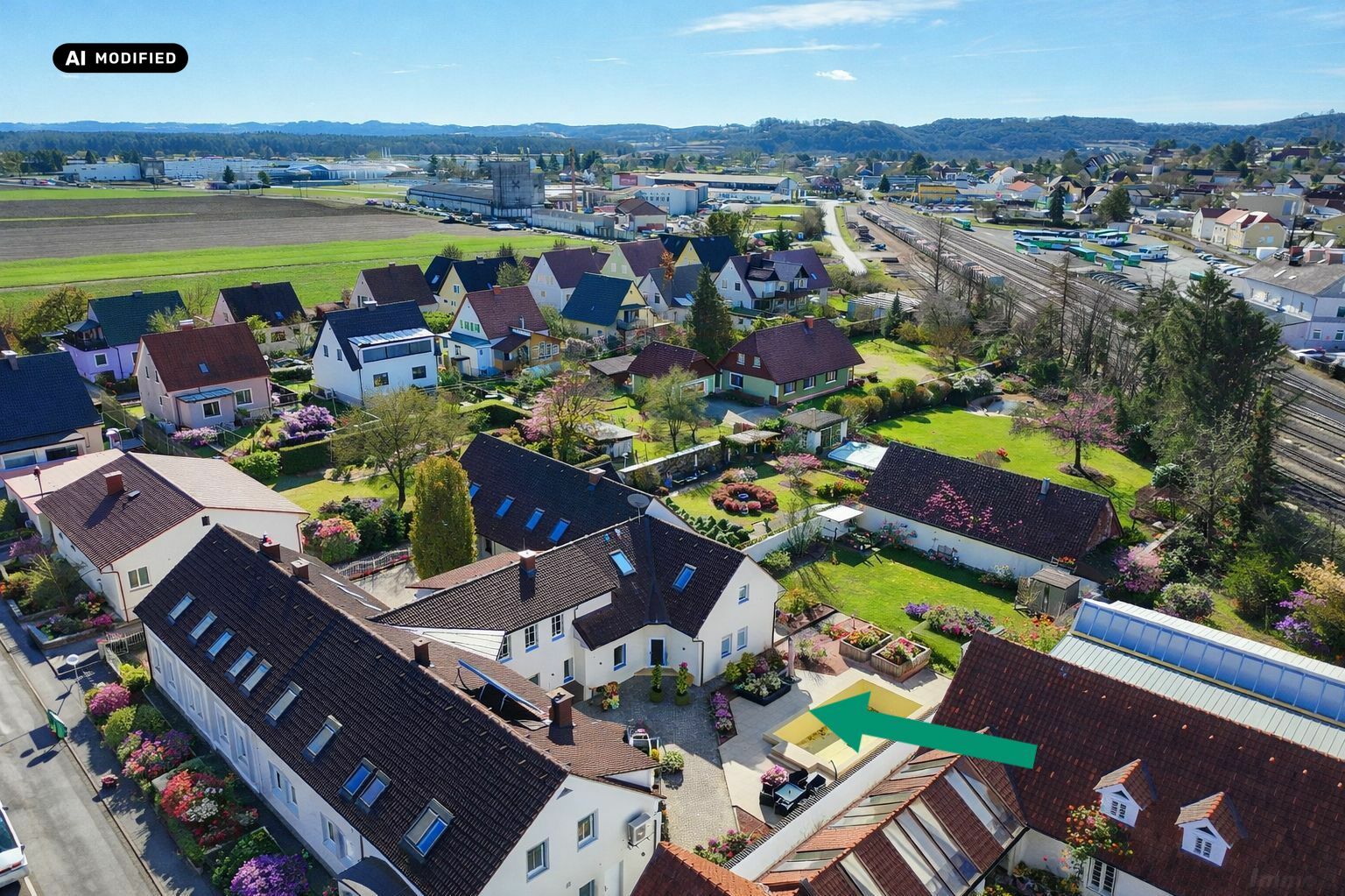 KI-bearbeitet – Drohnenansicht