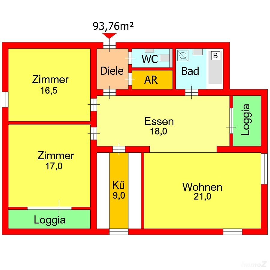 Gepflegte 4 Zimmerwohnung mit Garage in Grünlage Leechwald / Hilmteichnähe