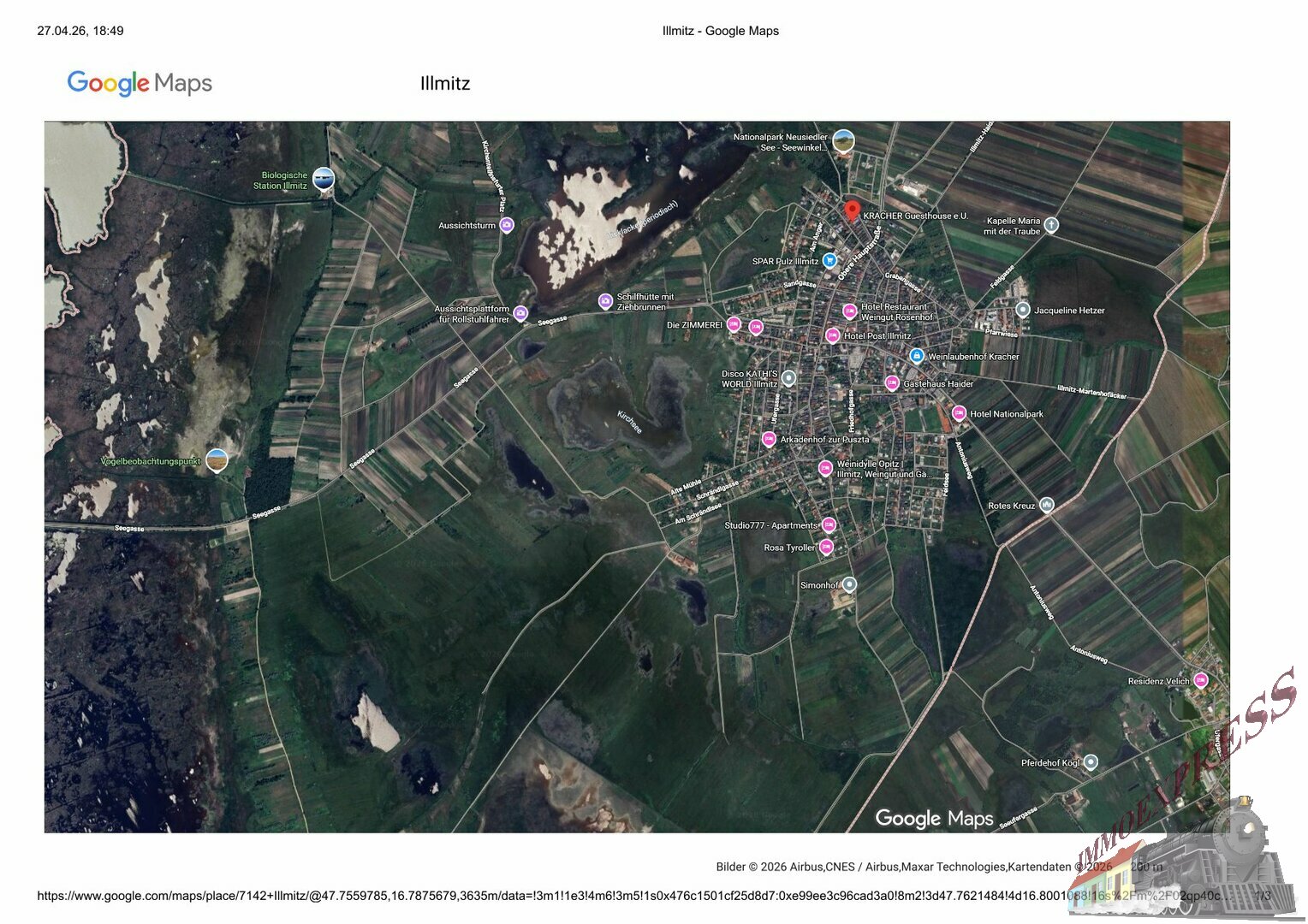 Illmitz -Ort  Google Maps