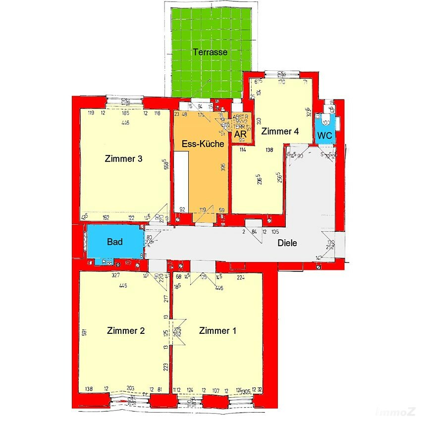 Provisionsfrei: Großzügige 4-Zimmer-Altbauwohnung mit Innenhofterrasse in der Innenstadt - Schmiedgasse - zu vermieten!