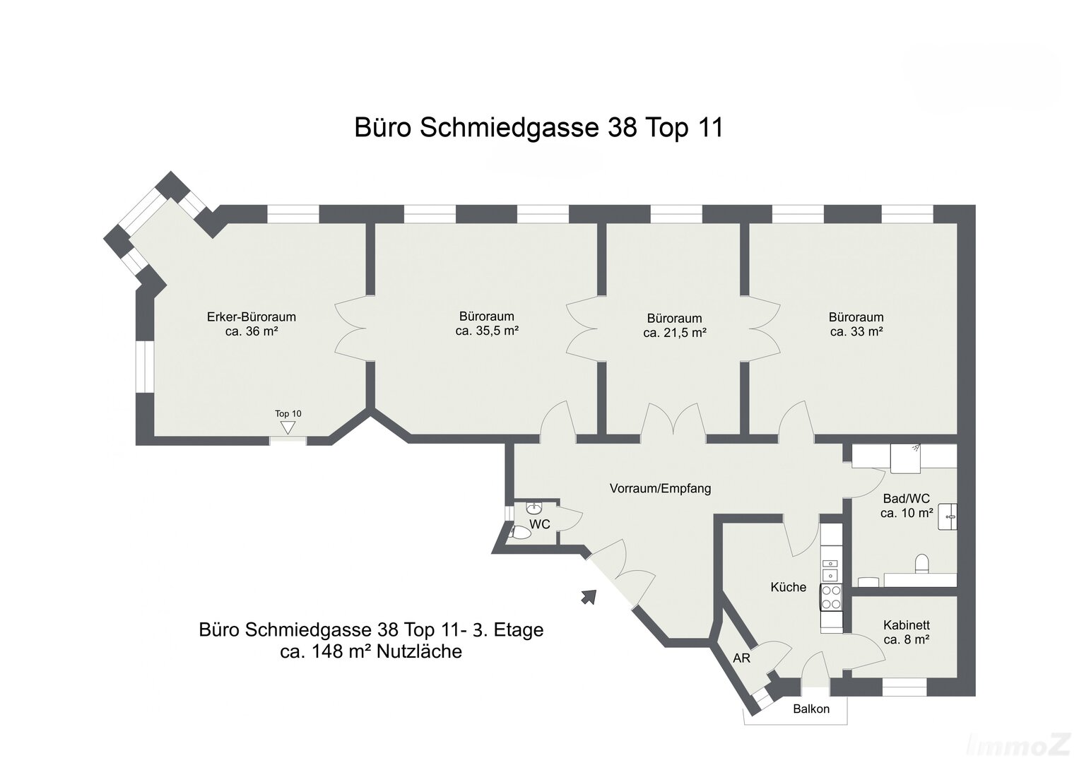 Grundriss - Büro Schmiedgasse 38 Top 11