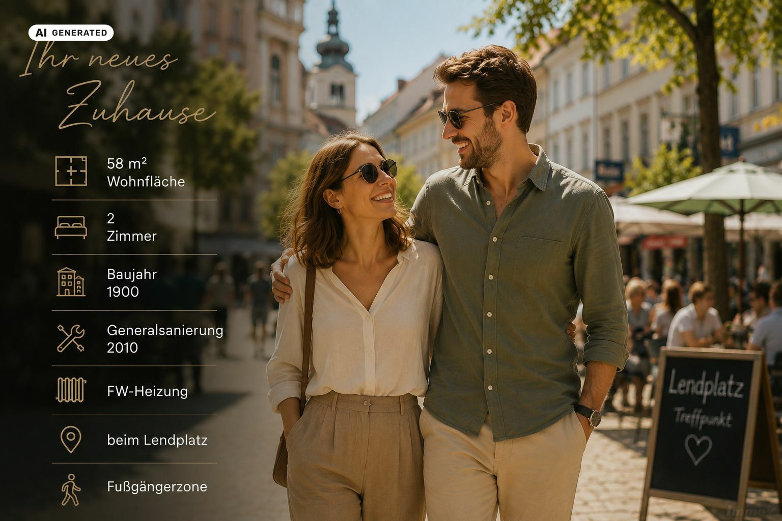 Altbauflair trifft modernen Wohnkomfort mit historischem Laubengang im Herzen des Grazer Trendviertels Lend!