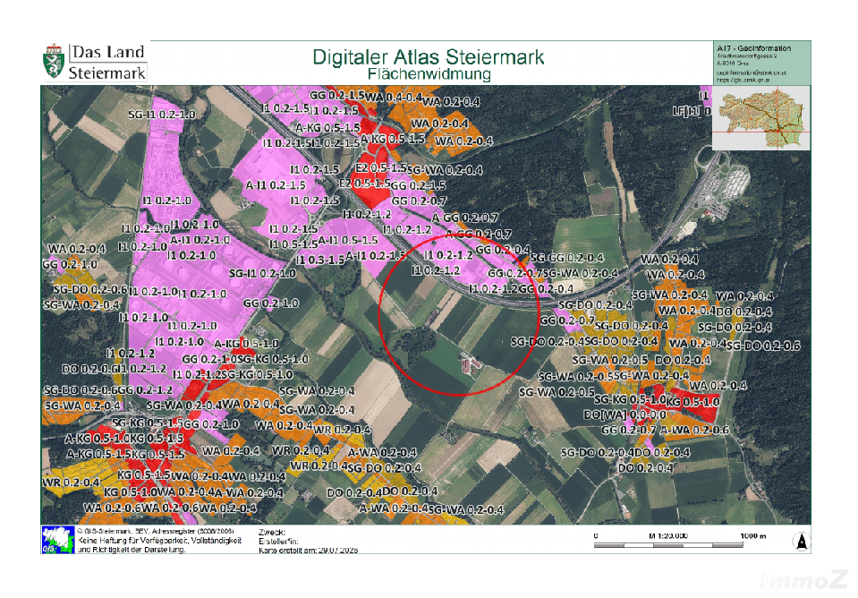 Grundstücksinvestment mit langfristigem Umwidmungspotenzial - strategische Lage an der A2