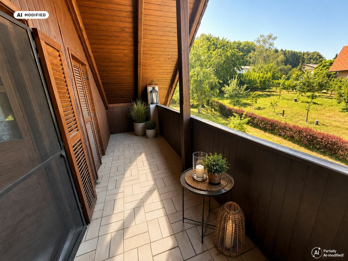 KI-bearbeitet – Balkon