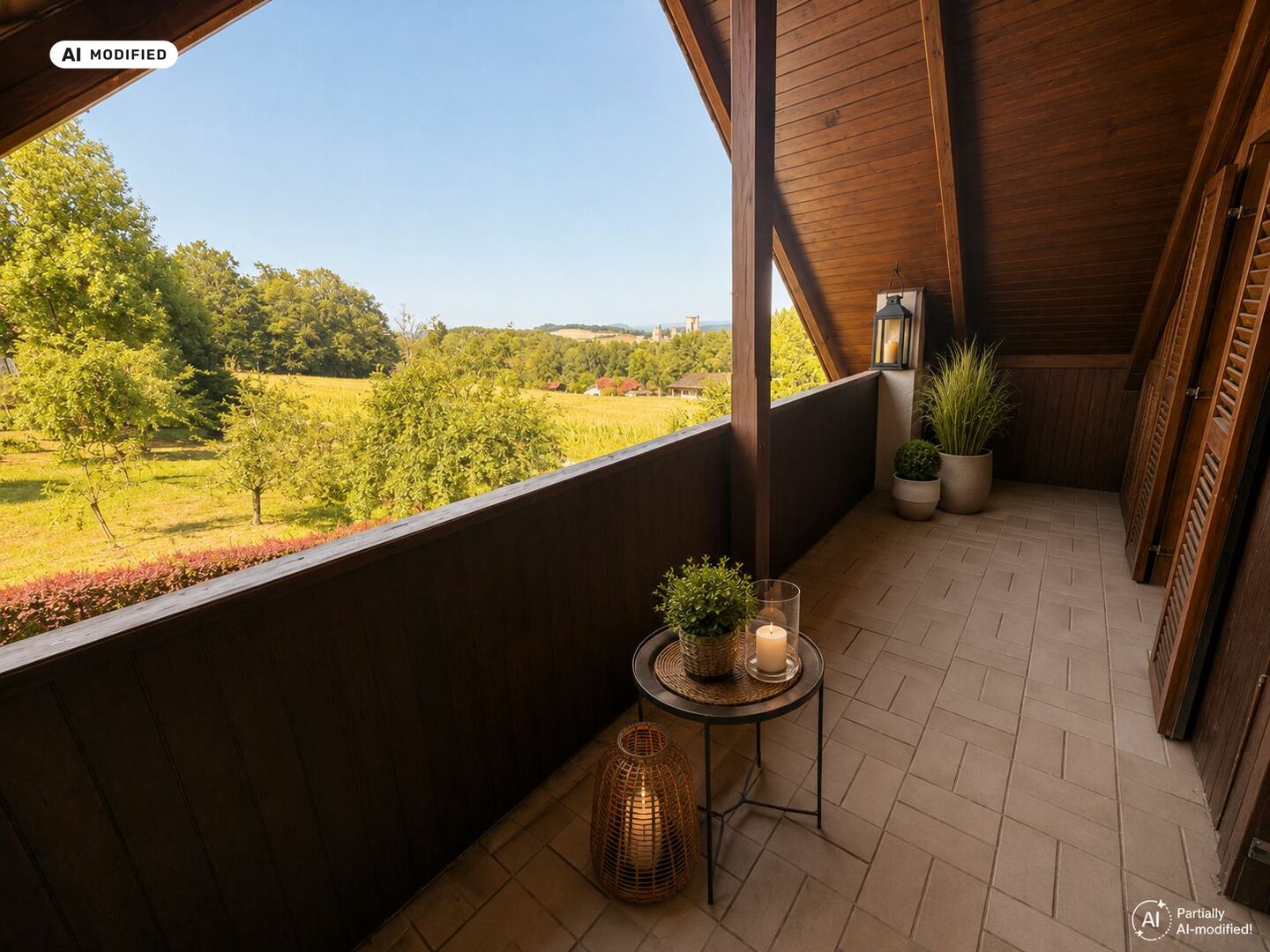 KI-bearbeitet – Balkon