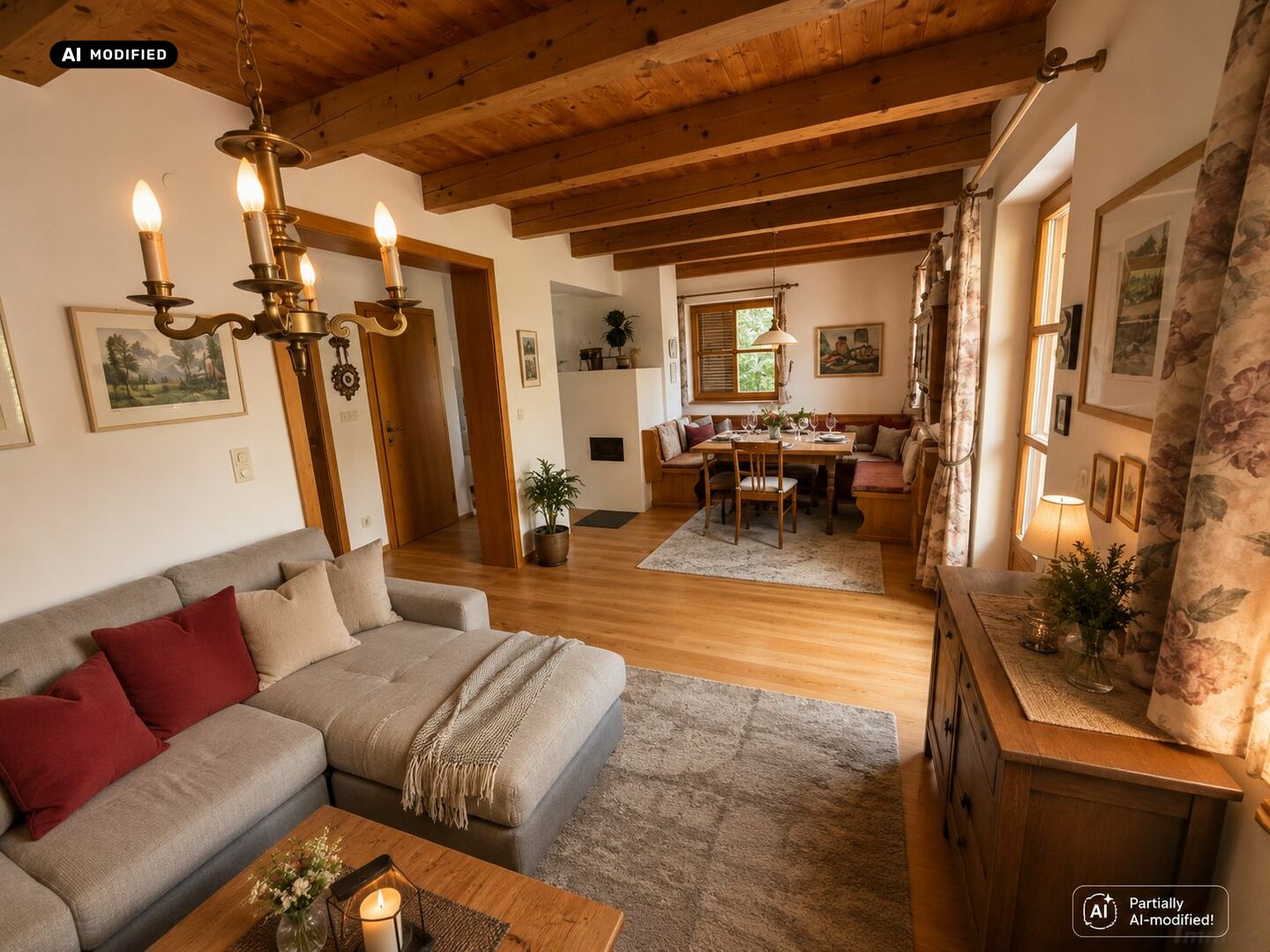 KI-bearbeitet – Wohnzimmer