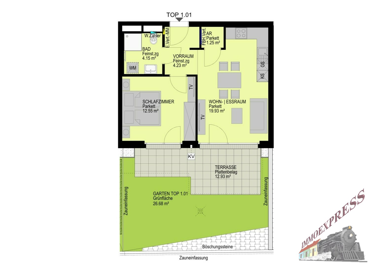 Urbanes Gartenglück – Moderne Erstbezugwohnung mit Terrasse und Eigengarten