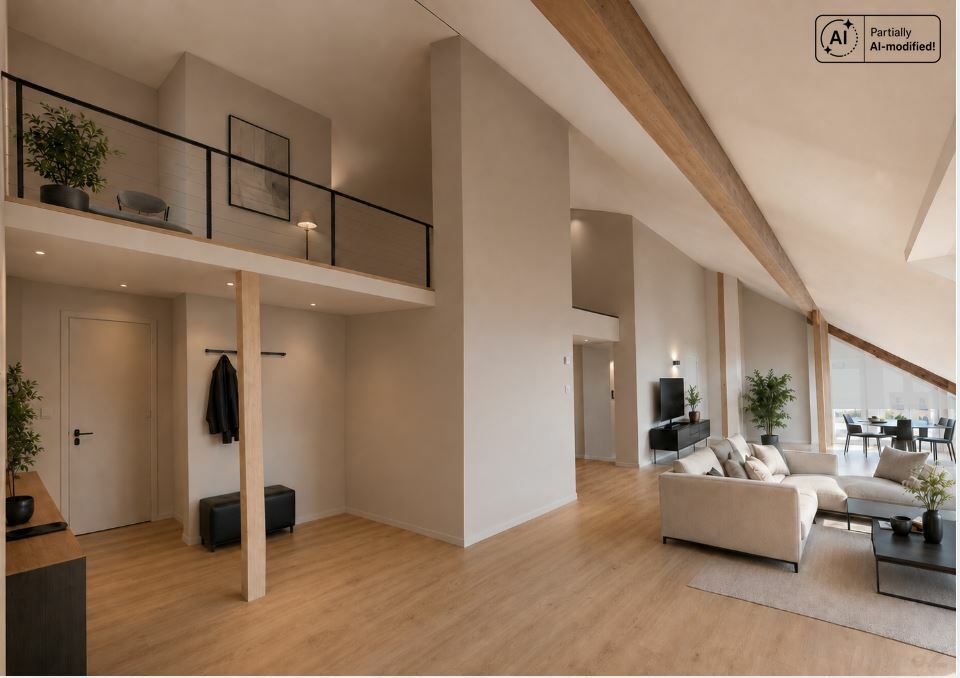 Stilvolles Penthouse-Loft mit Galerie, 2 Dachterrassen & Schlossbergblick –  Augartenpark & TU in wenigen Gehminuten erreichbar! Förderung!