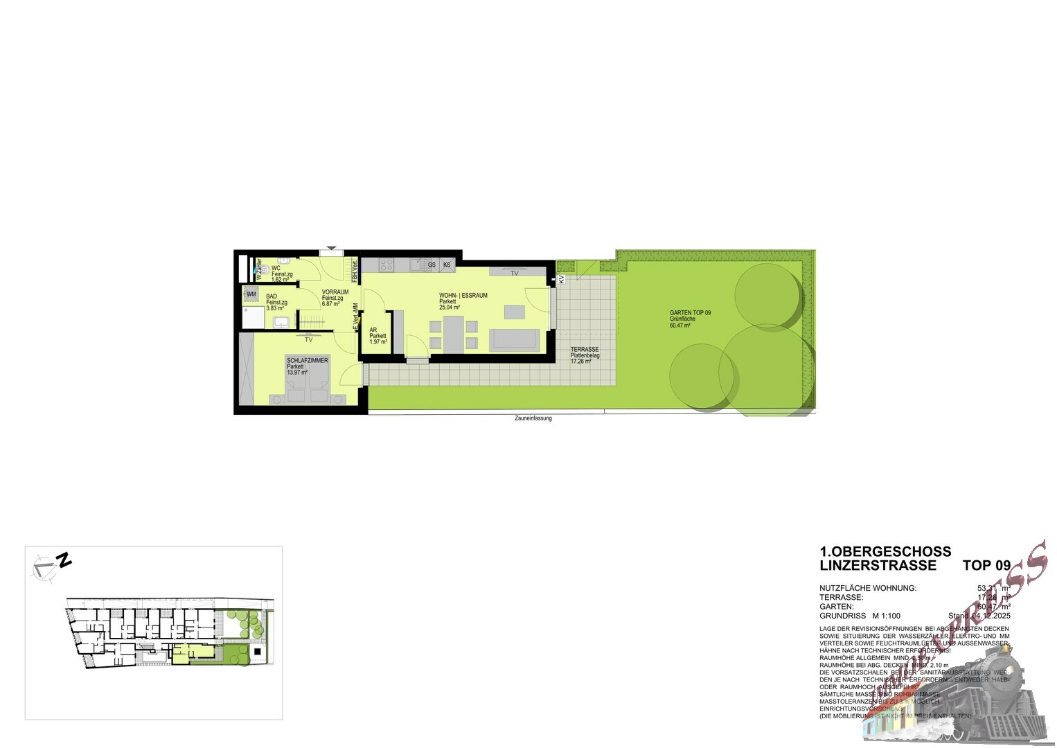 Ihr privates Gartenparadies in sehr guter Lage Erstbezug – Einzigartige 2-Zimmer-Gartenwohnung mit XXL-Terrasse im 1. OG in 1140 Wien
