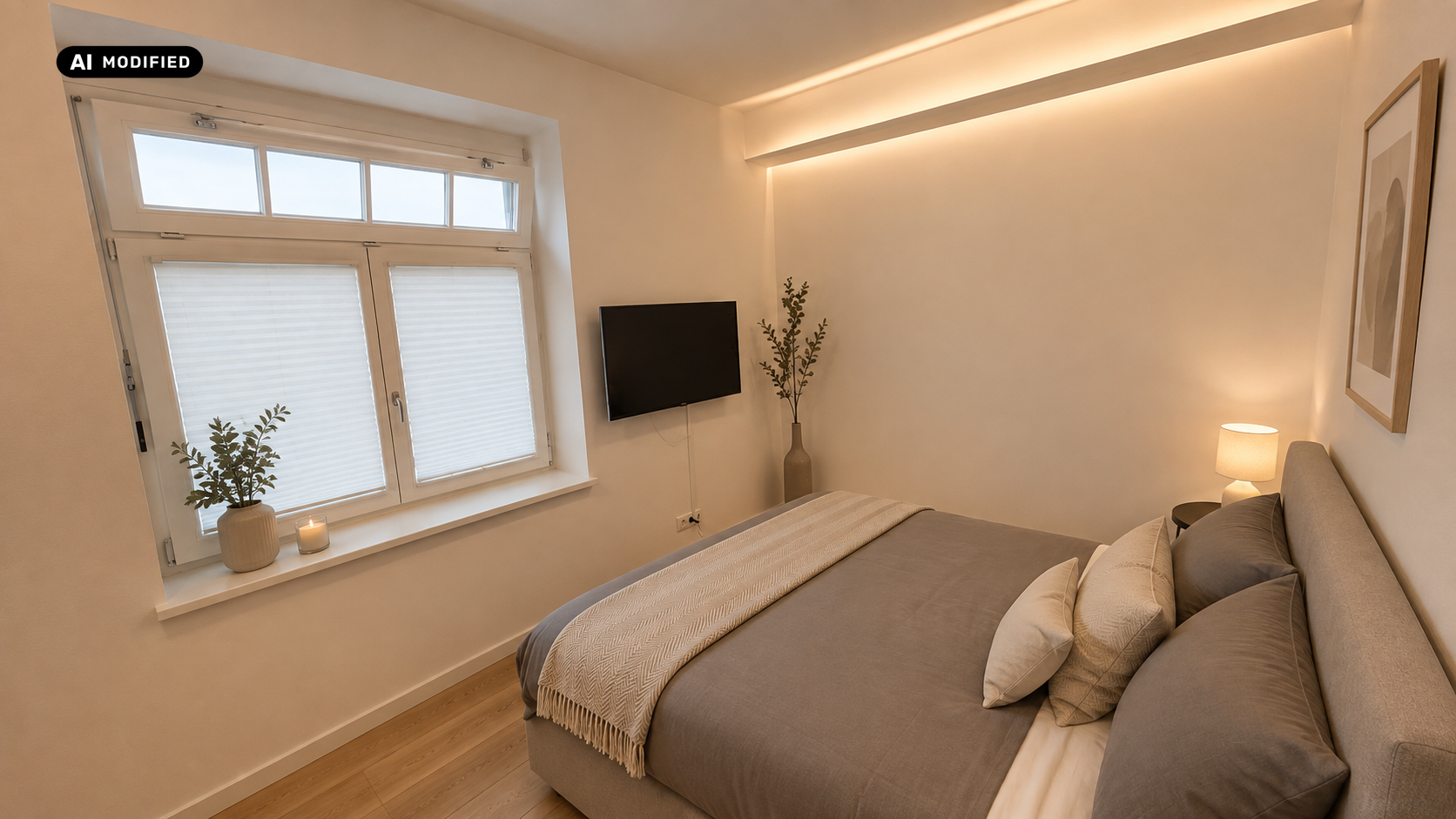 KI-bearbeitet – Schlafzimmer
