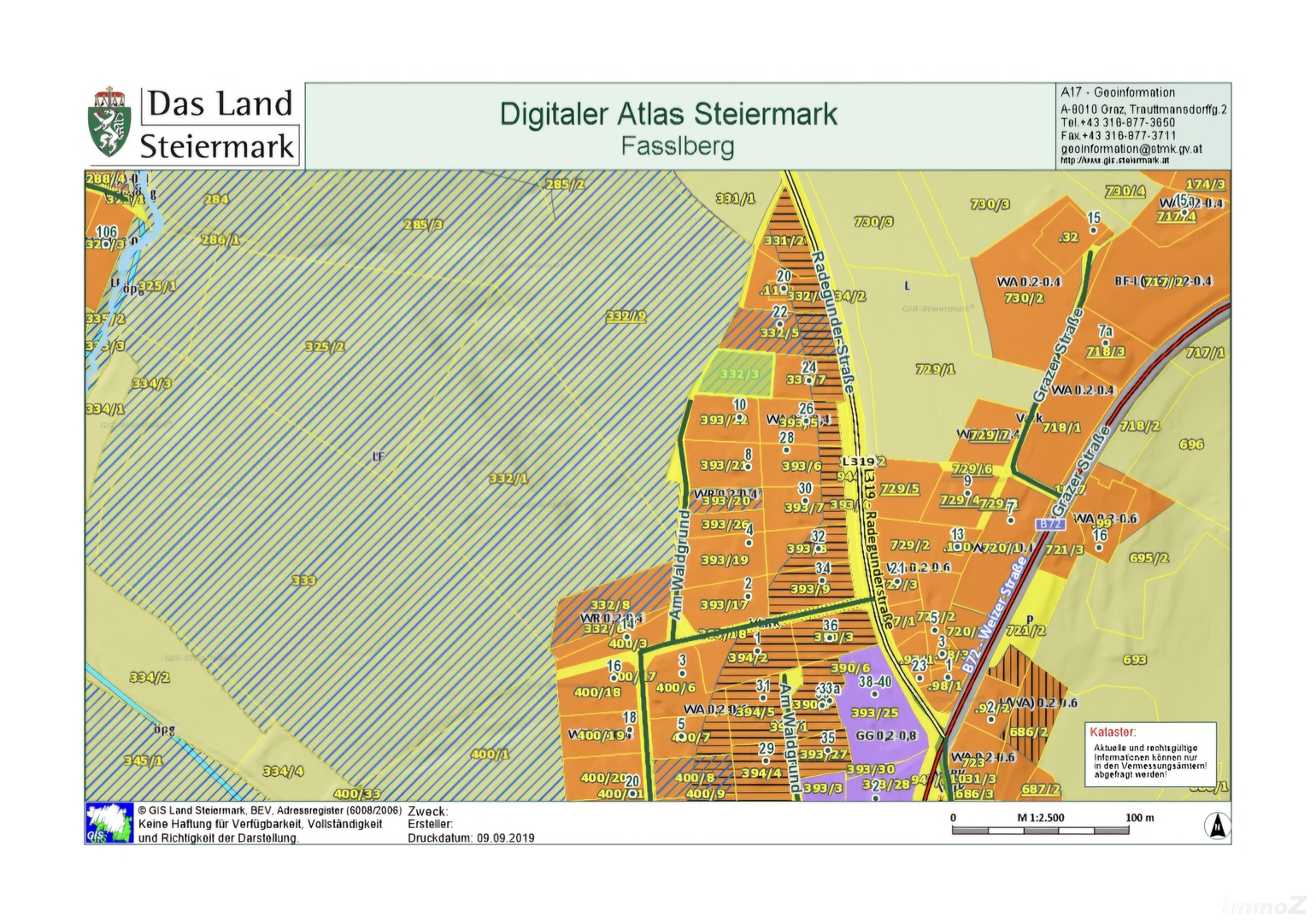 Baugrund nahe Graz -Mariatrost / 995m² /3  Wohneinheiten bereits genehmigt