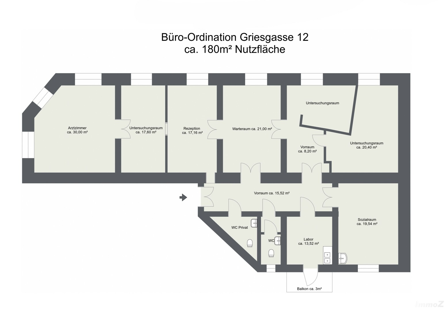 Grundriss - Ordination Griesgasse 12