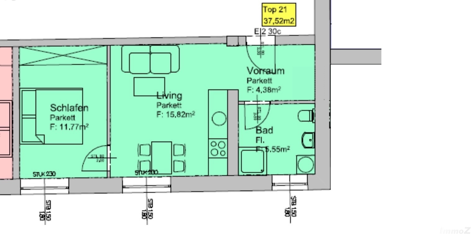 2 Zimmer Wohnung "Loft"-ähnlicher Stil zu mieten in Graz, Payer-Weyprecht-Straße ab 01.01.2027 - PW33/21