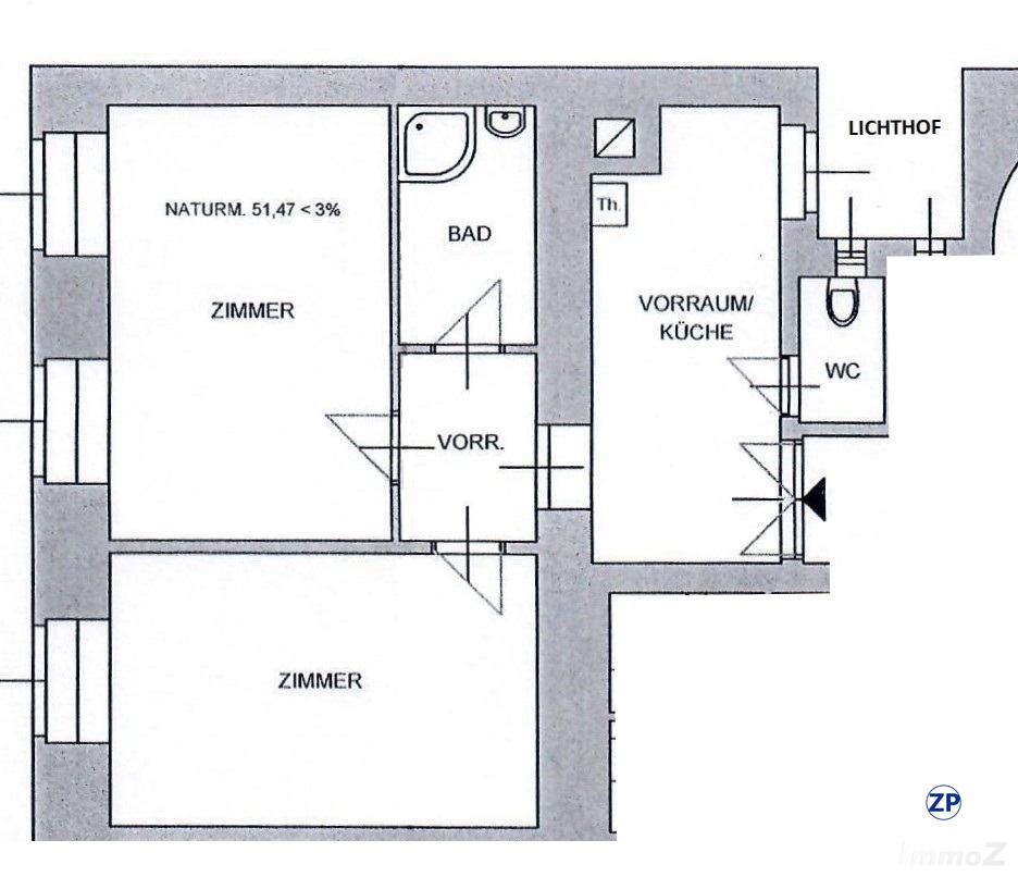 Hofseitige Altbauwohnung als B�ro / Ordination n�he U6 Alser Stra�e ! /  / 1090&nbsp;Wien / Bild 7