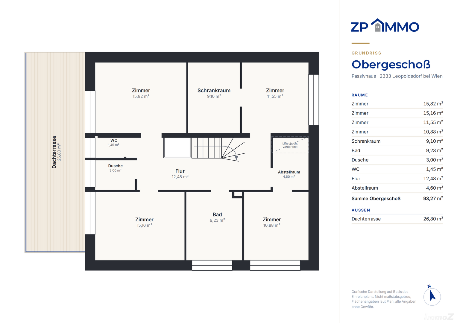 Passivhaus mit beheiztem Pool, Dachterrasse und separater Ordination ? unverbaubarer Gr�nblick /  / 2333&nbsp;Leopoldsdorf bei Wien / Bild 19