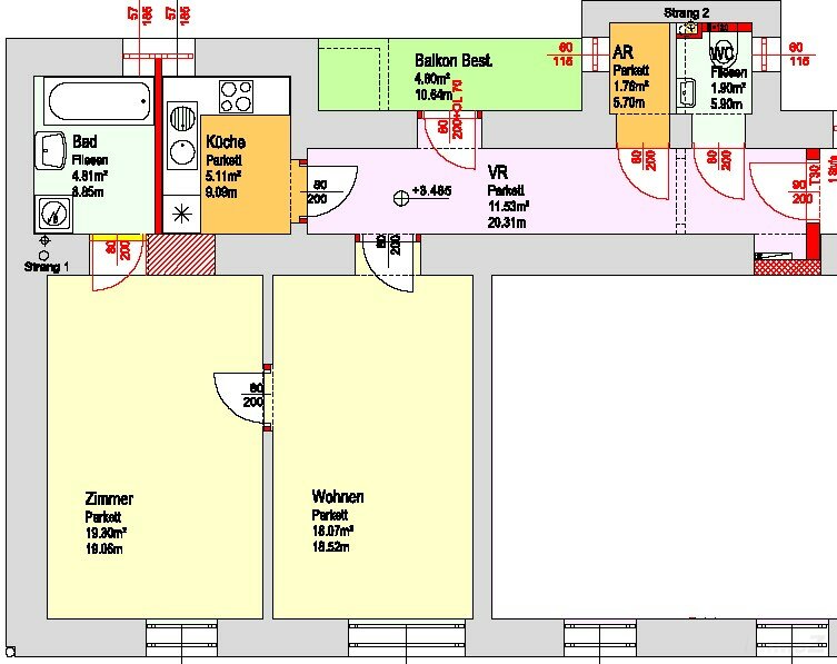 Provisionsfreie 2-Zimmer Stadtwohnung mit Balkon  beim Floßlendplatz
