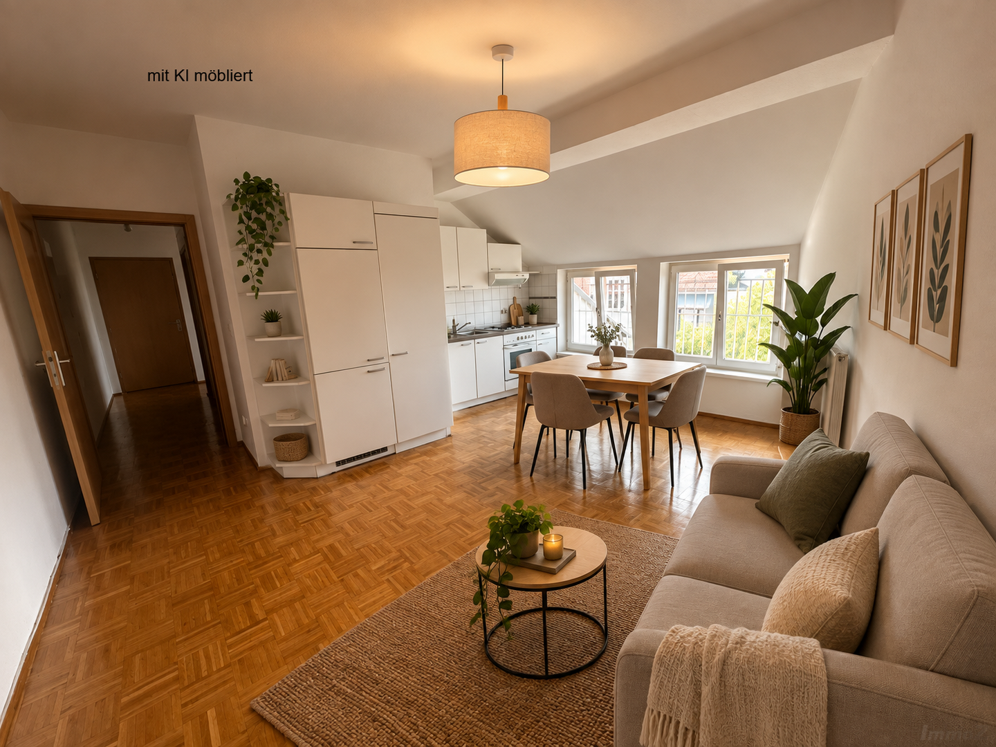 Schillerplatz nähe, entzückende 3 Zimmer  DG -Wohnung, optimal  für eine 2 er WG mit traumhaften Rundumblick