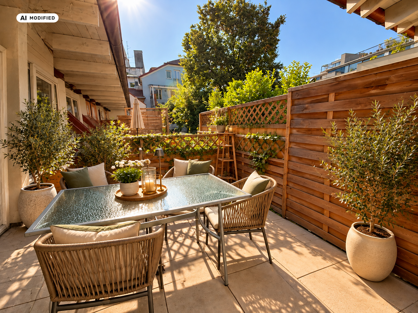 KI-bearbeitet – Balkon