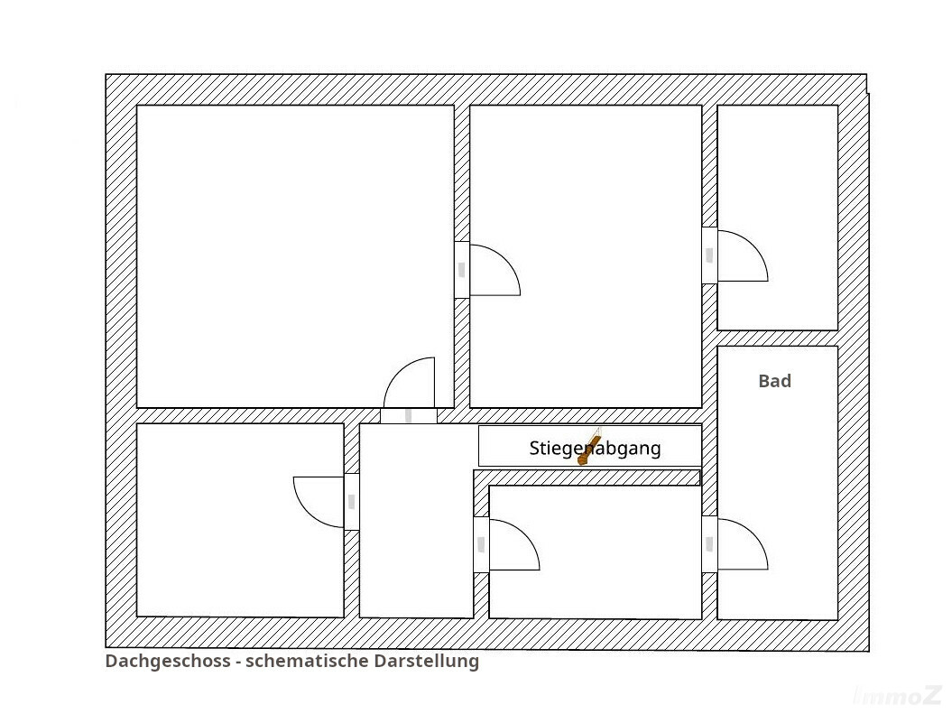 Dachgeschoss - schematische Darstellung