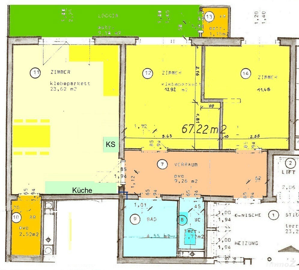 Provisionsfreie 3-Zimmerwohnung mit Loggia und TG-Stellplatz