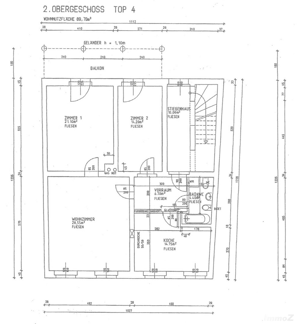 Grundriss_Skizze Wickenburgasse 22 Top 4