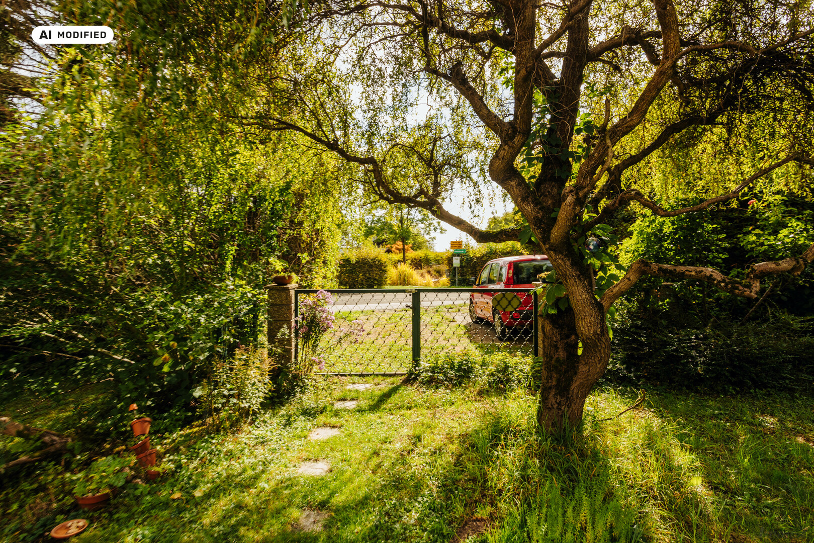 KI-bearbeitet – Garten