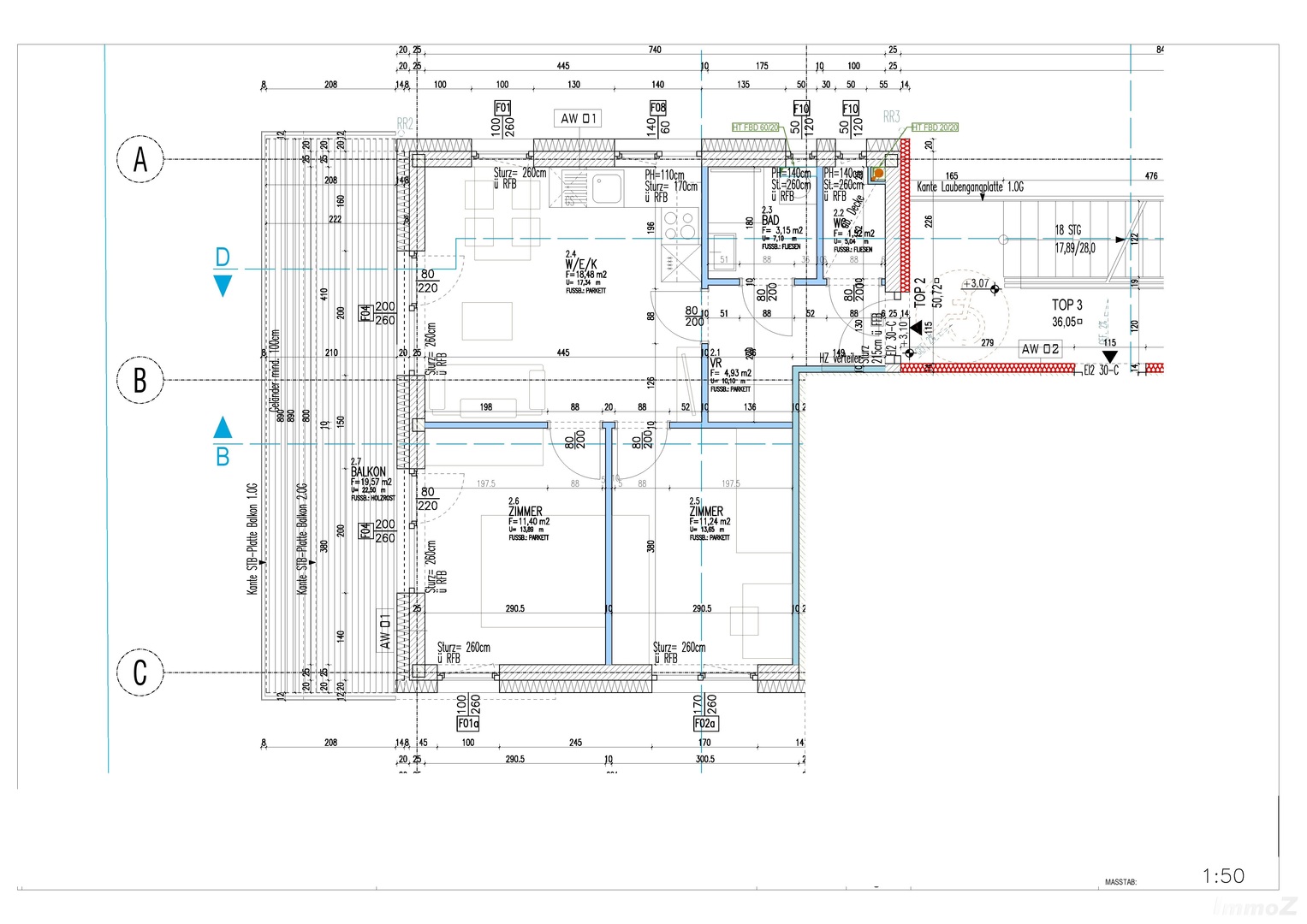 lichtdurchflutete neuwertige Wohlfühlwohnung nähe ORF Park! 20m² großer Balkon und Carport inklusive!