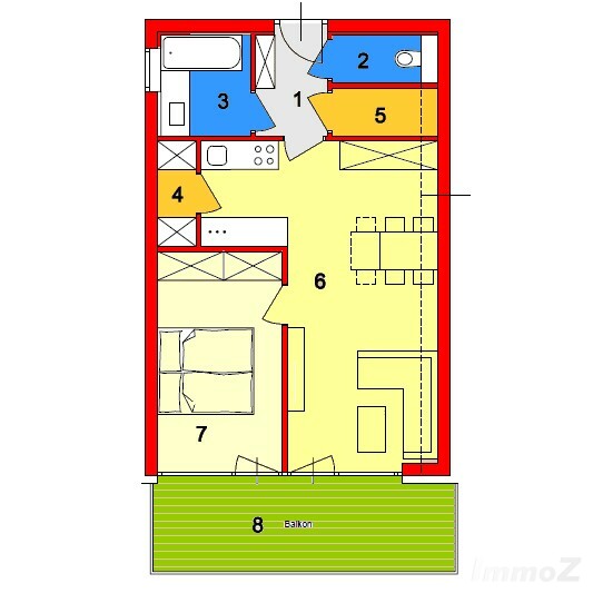 Provisionsfrei: moderne 2-Zimmerwohnung mit Terrassen-Balkon und Tiefgarage direkt bei FH-Joanneum - Eggenberg