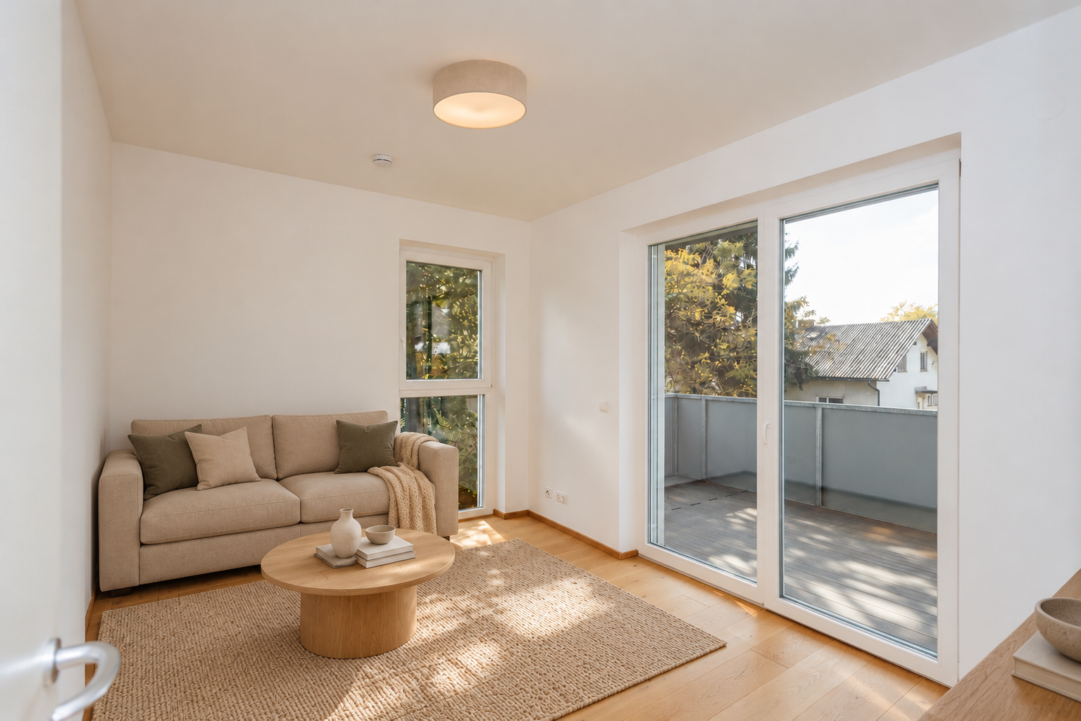 Alternatives Wohnzimmerlayout mit Sofa links